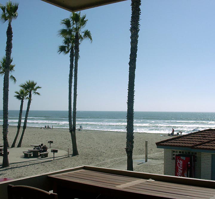 Beachfront Oceanside CA
 Vacation Rental beach condo view enlarged photo, Oceanside Beach Resort